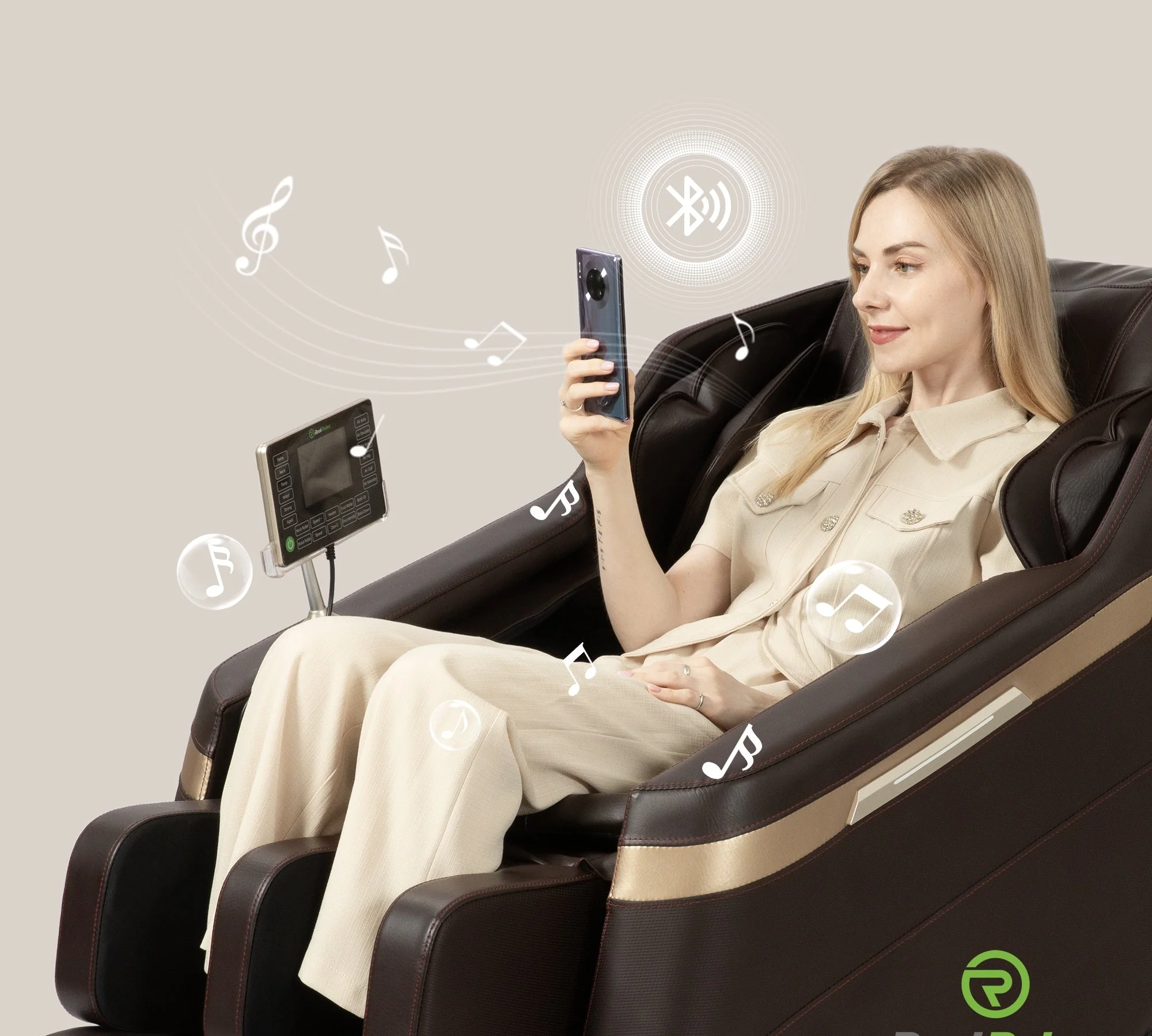 Real Relax Massagesessel Bluetooth mit Smartphone verbinden
