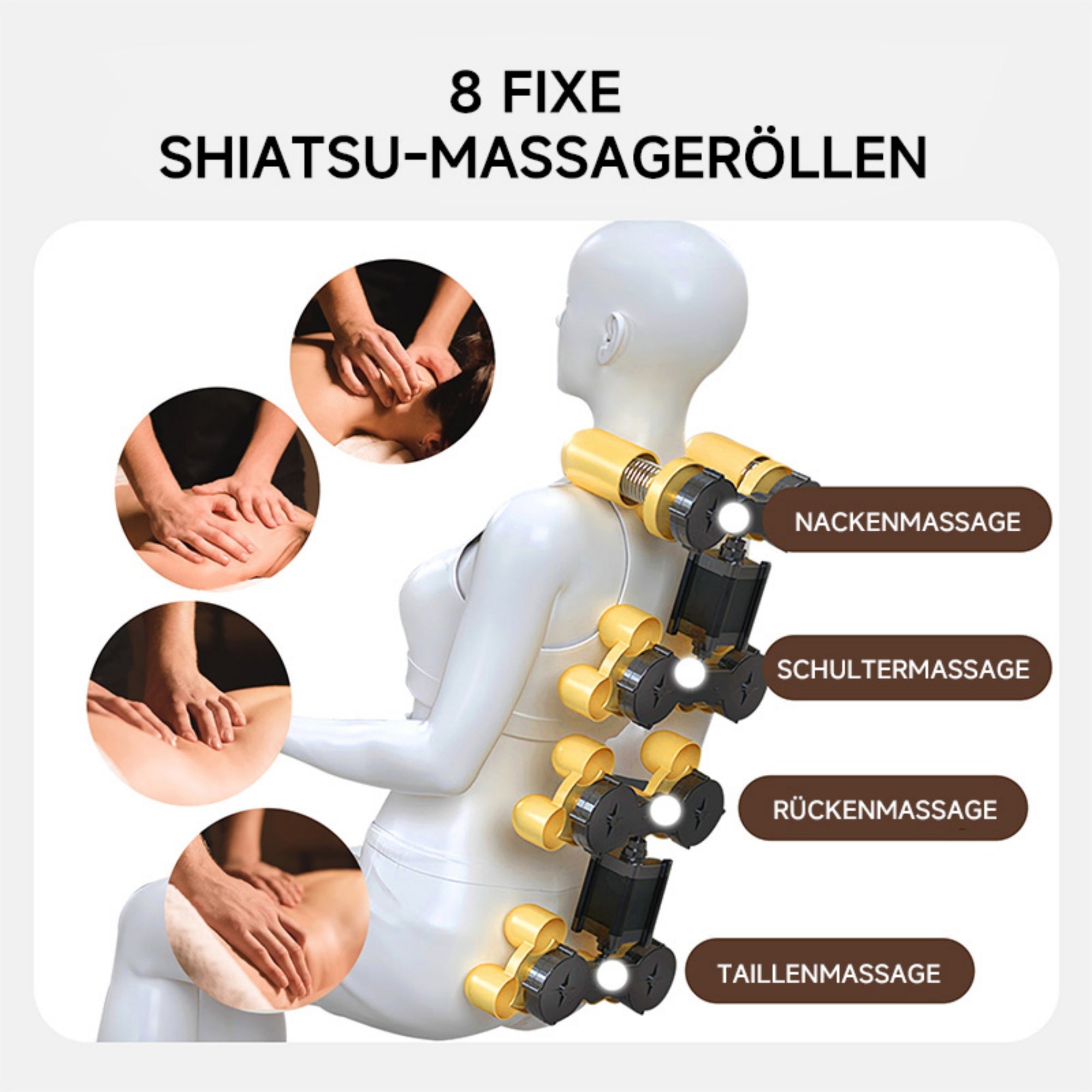 BS-02 2D-Massagestuhl Schwarz