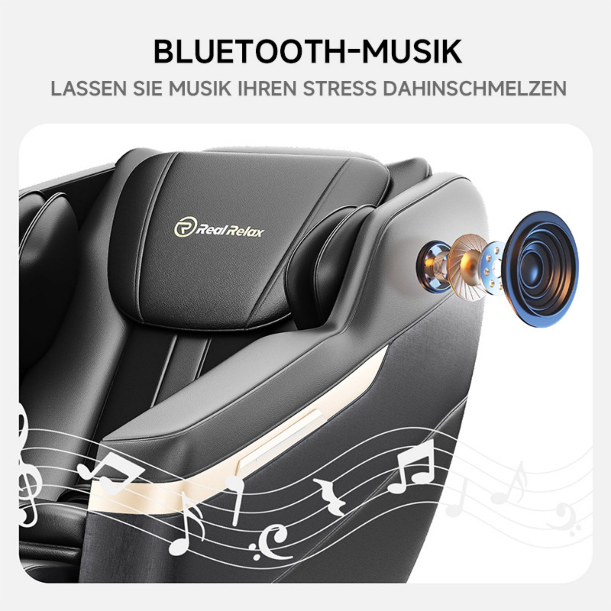 BS-02 2D-Massagestuhl Schwarz