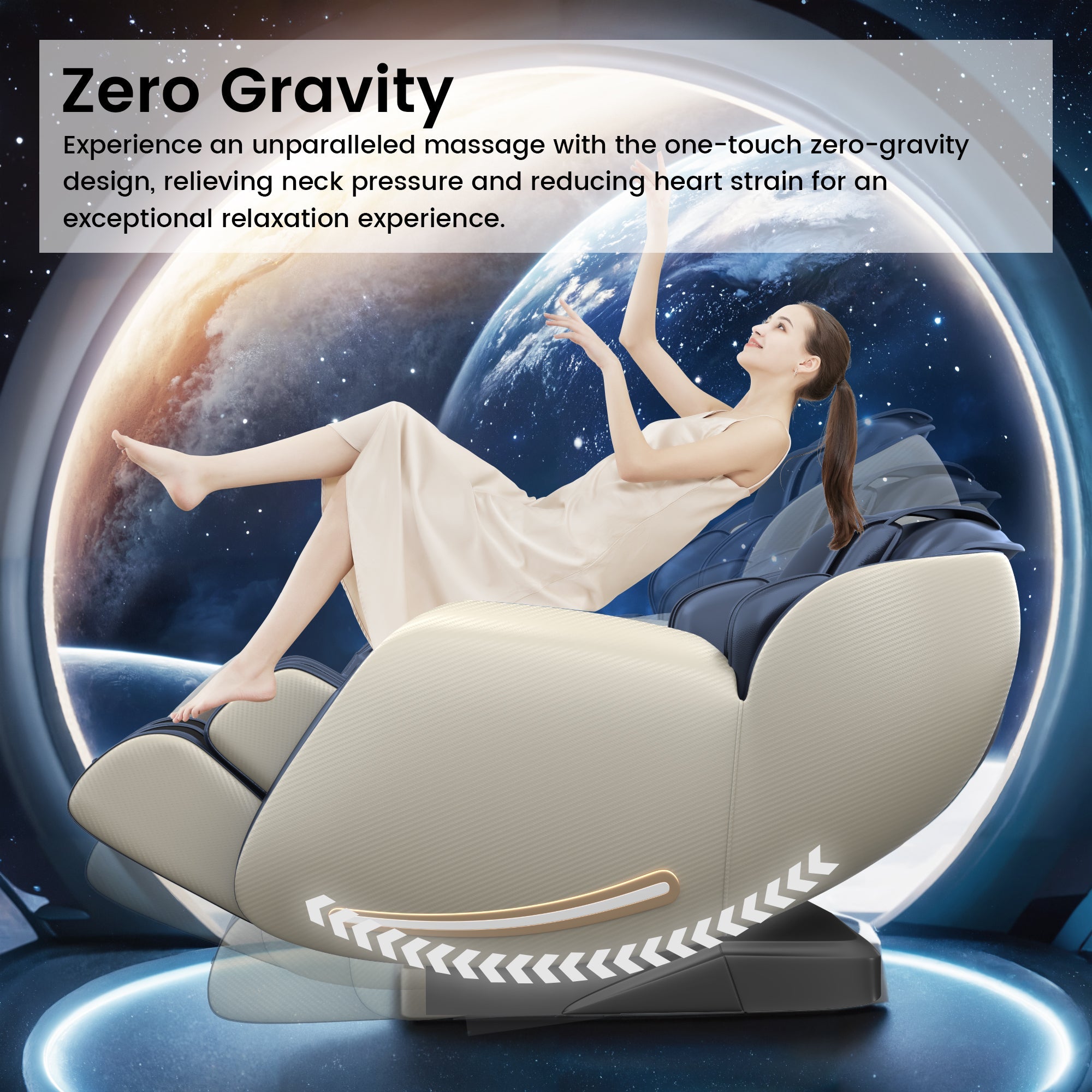 Favor-06 3D-Massagestuhl Blau