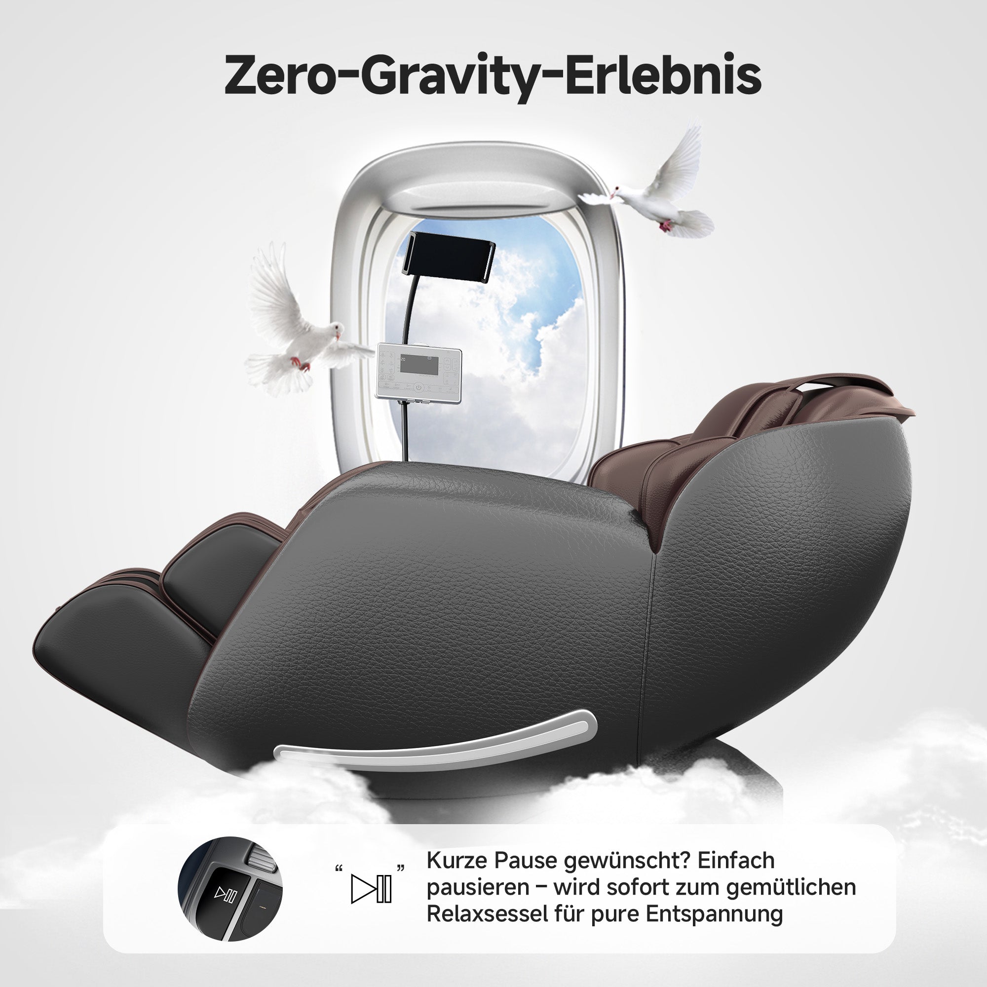 Favor-06 3D-Massagestuhl Braun