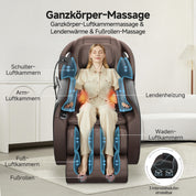Favor-06 3D-Massagestuhl Braun