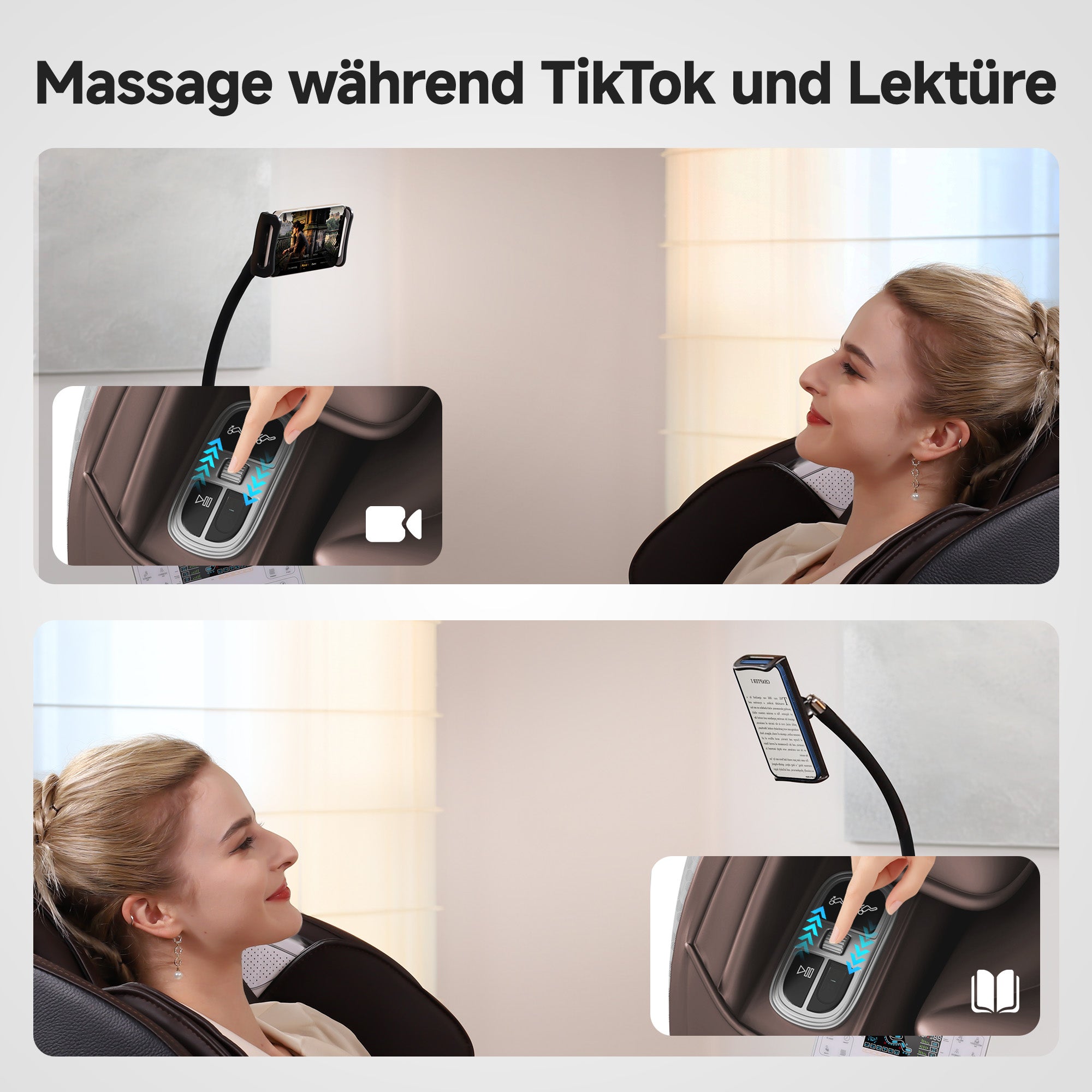Favor-06 3D-Massagestuhl Braun
