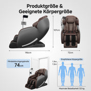 Favor-06 3D-Massagestuhl Braun