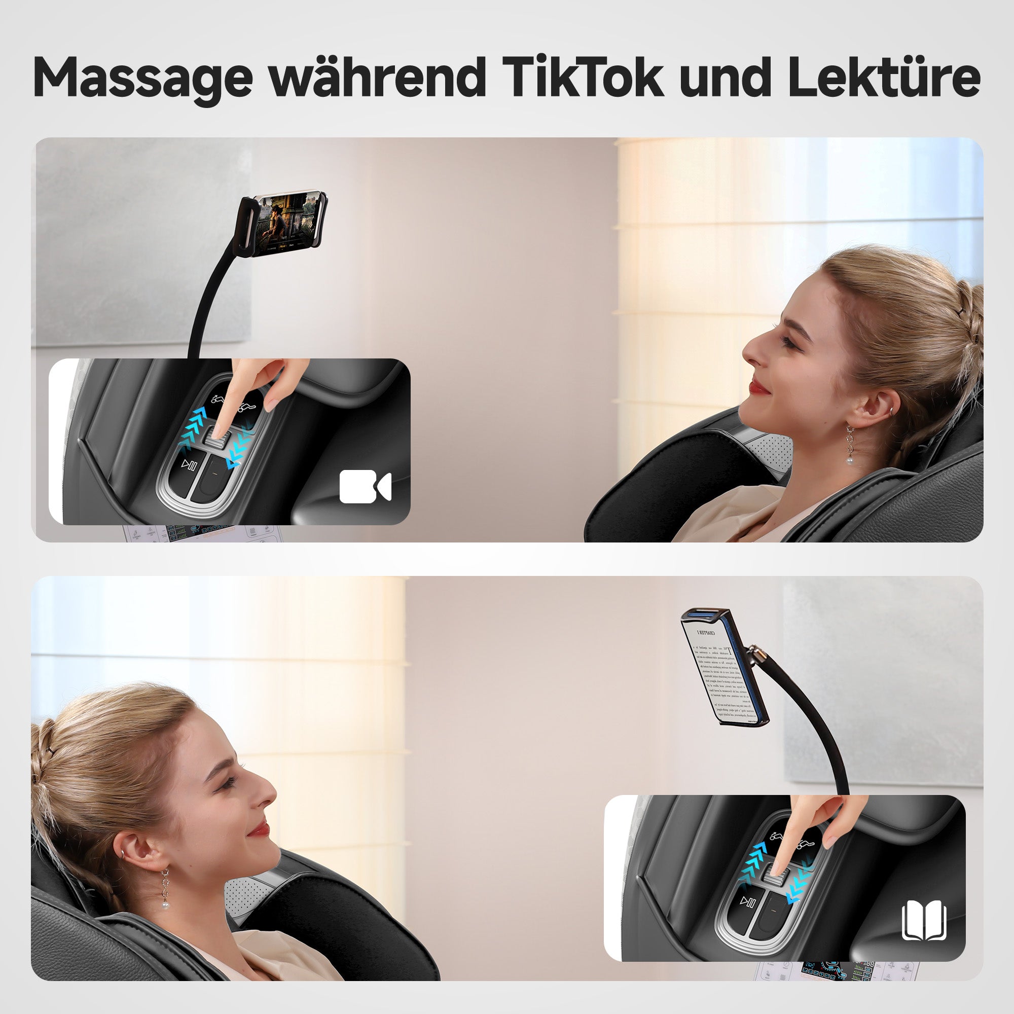 Favor-06 3D-Massagestuhl Schwarz
