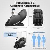Favor-06 3D-Massagestuhl Schwarz