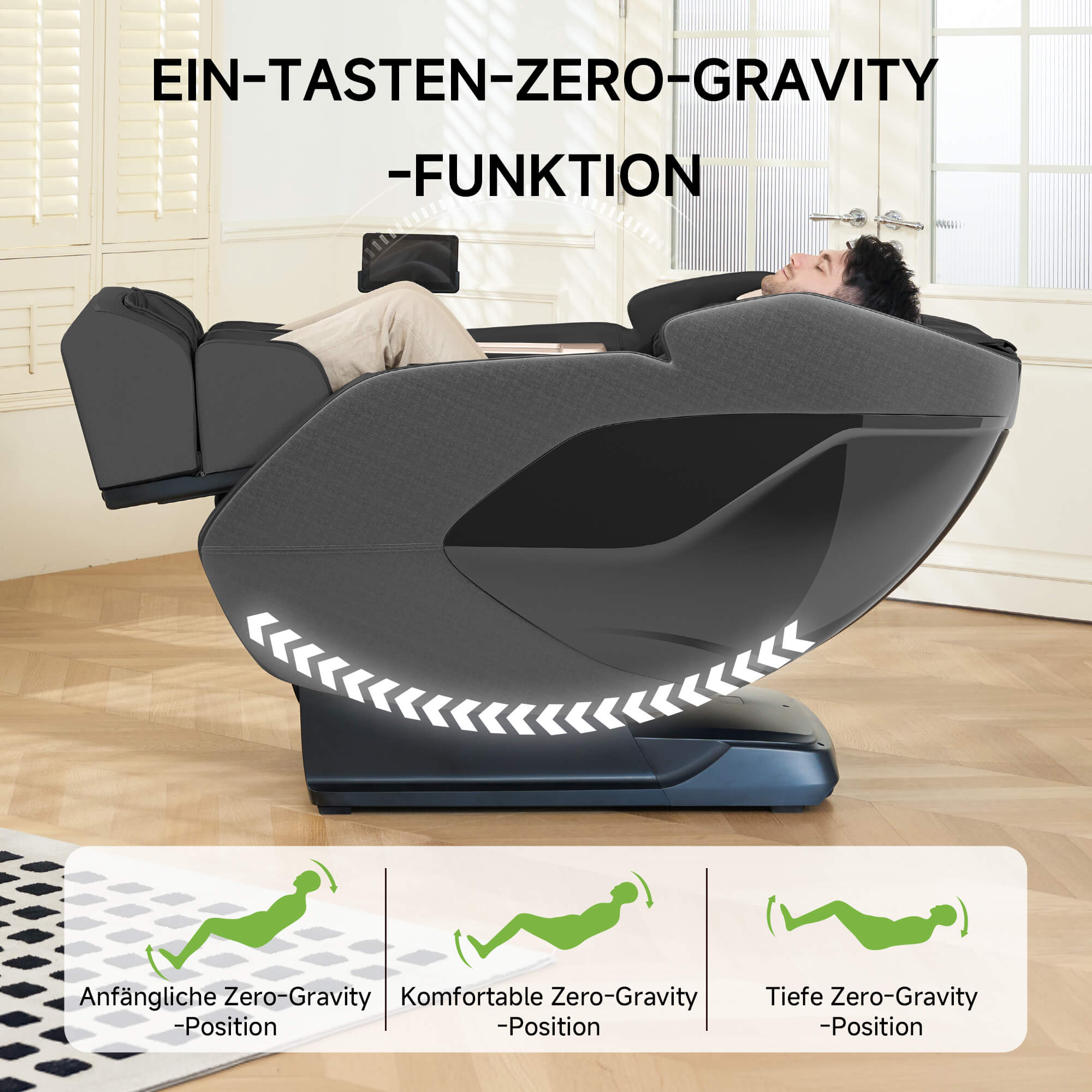 PS5200 4D-Massagestuhl Schwarz