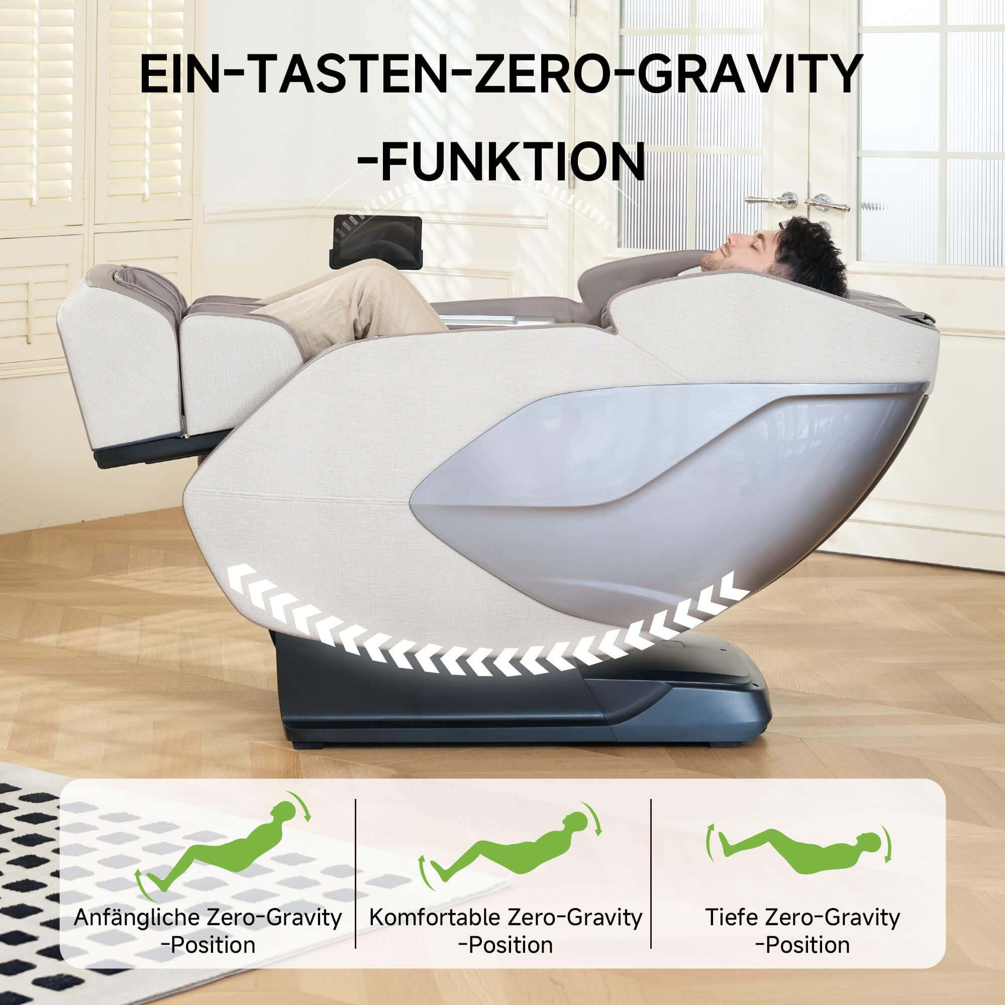PS5200 4D-Massagestuhl Khaki