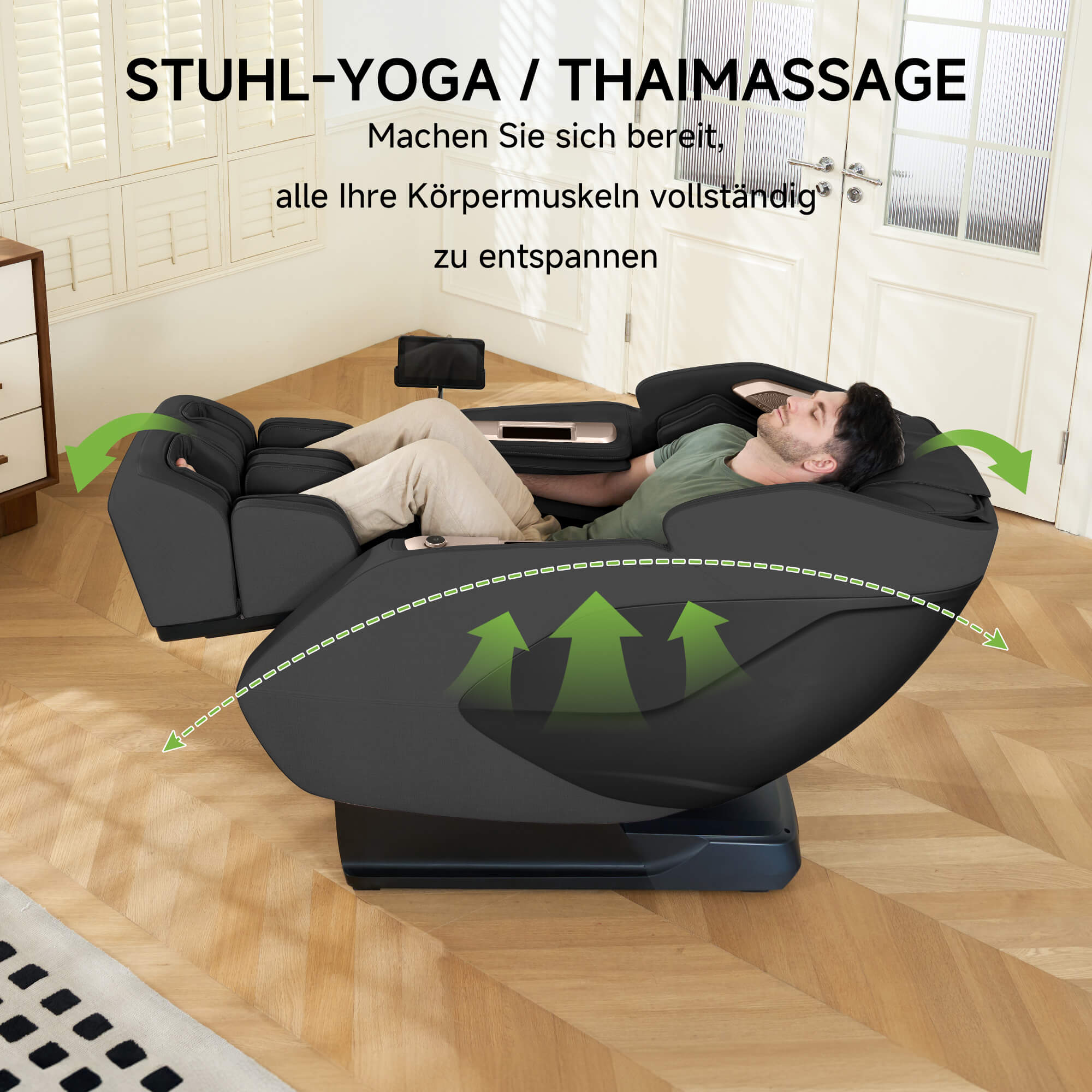 PS5200 4D-Massagestuhl Schwarz