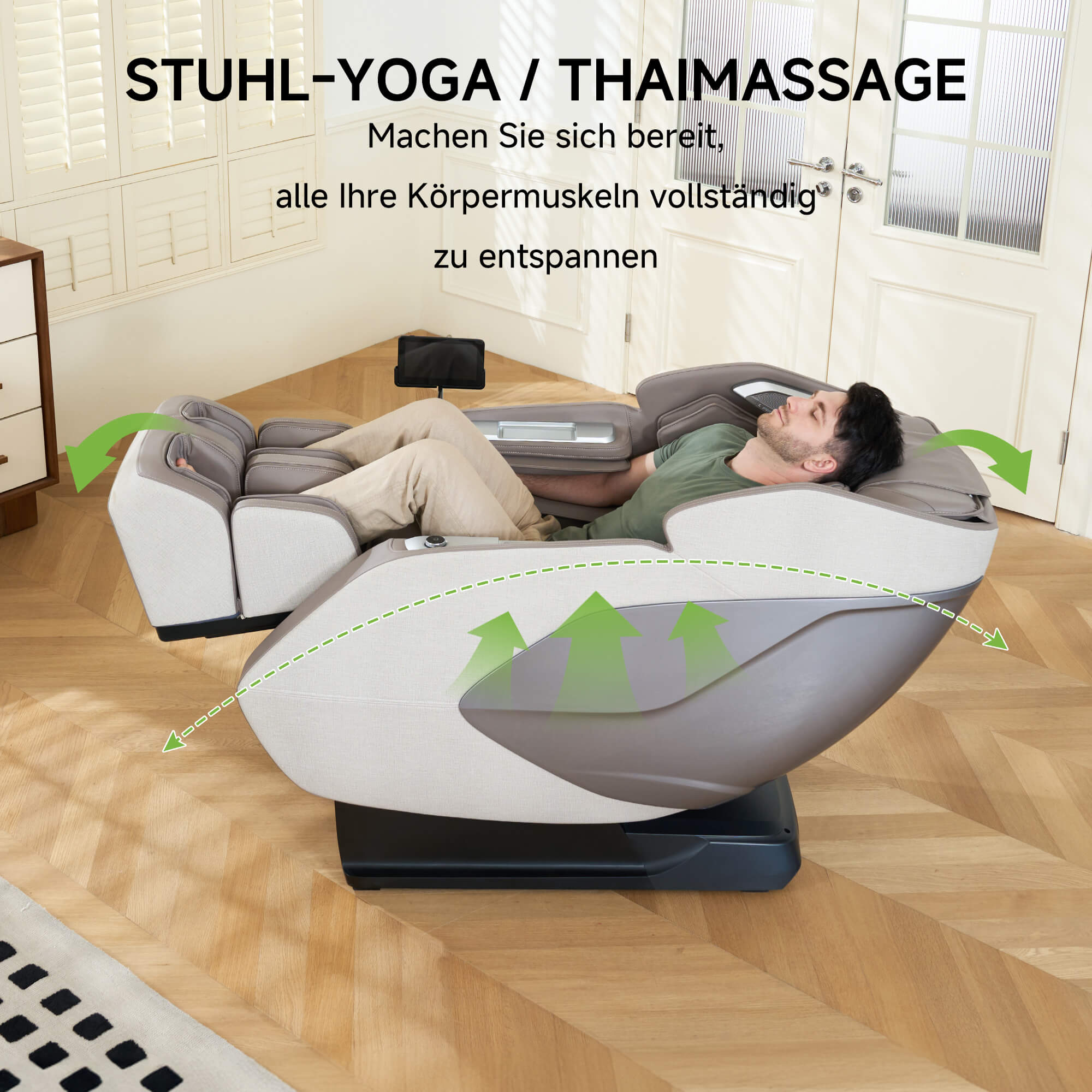 PS5200 4D-Massagestuhl Khaki